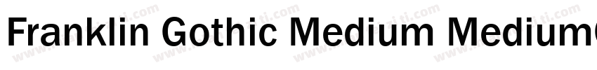 Franklin Gothic Medium MediumCond字体转换
